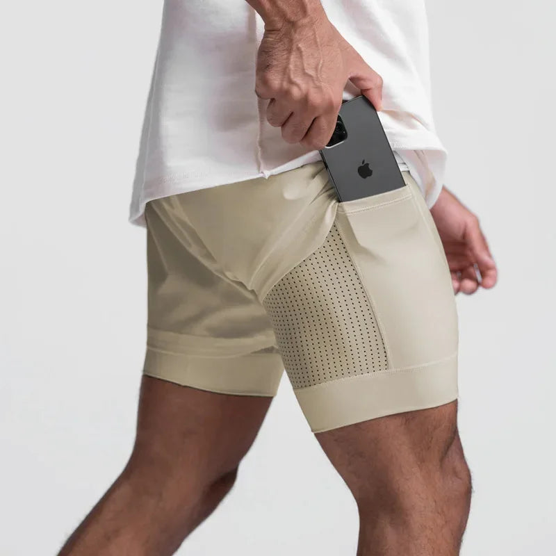 CYC- Dual-Layer Sport Shorts