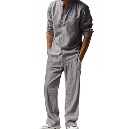 CYC – Linen Blend Tracksuit Set (Shirt & Pants)