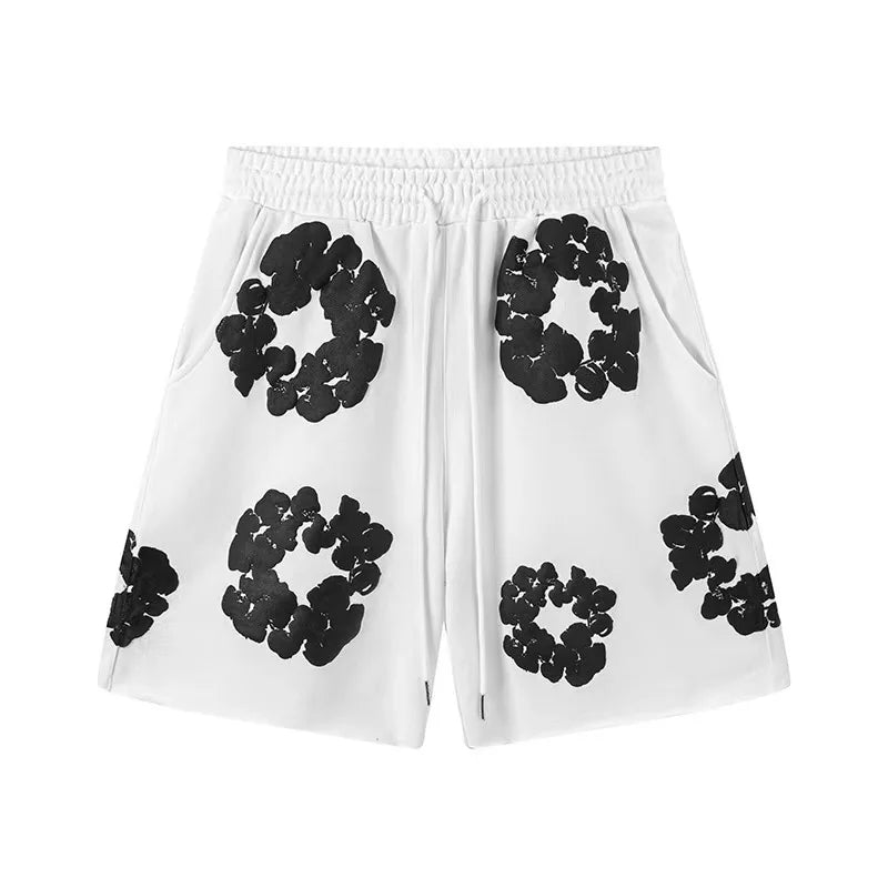 Denim Tears Summer Niche Pure Cotton Beach Casual Shorts Couple T-shirt Shorts décontractés à la mode