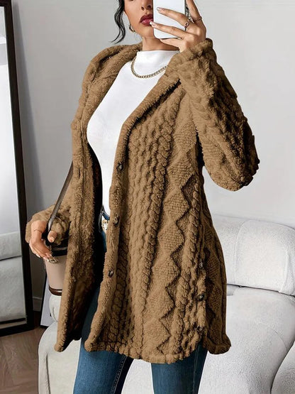 CYC Plush Hooded Cardigan