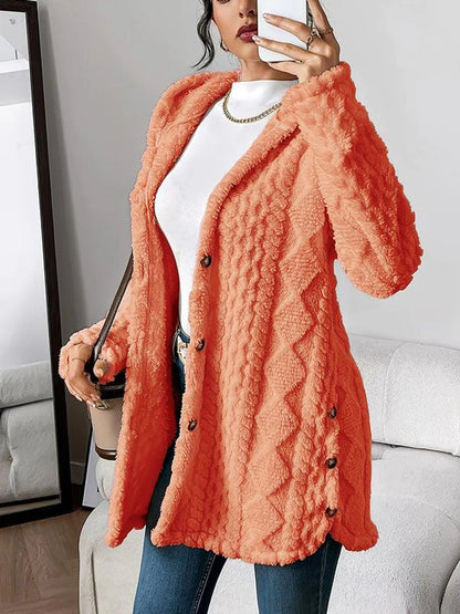 CYC Plush Hooded Cardigan