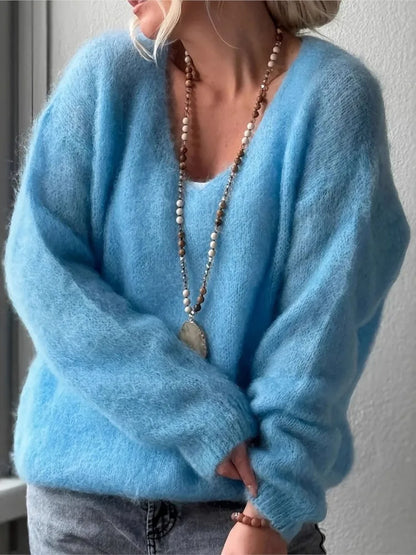 CYC Soft V-Neck Fluffy Sweater