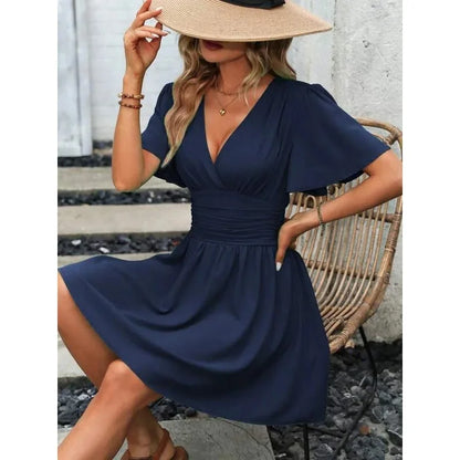 CYC Diepe V-hals Korte Jurk