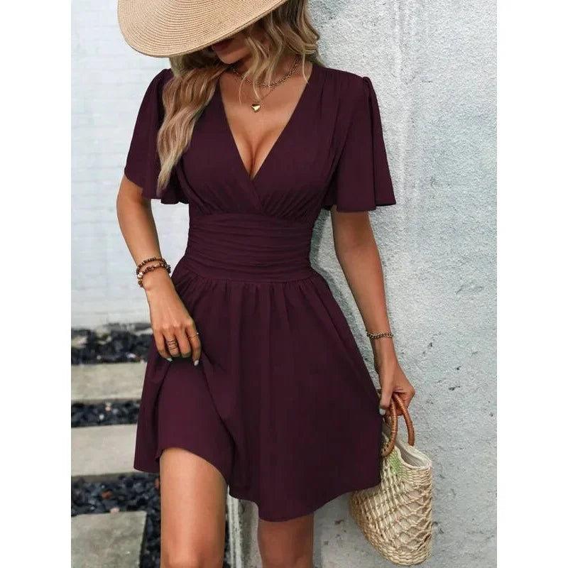 CYC Diepe V-hals Korte Jurk