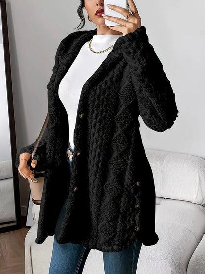 CYC Plush Hooded Cardigan