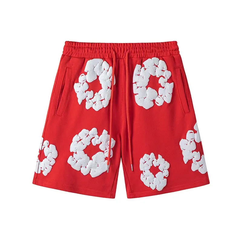 Denim Tears Summer Niche Pure Cotton Beach Casual Shorts Couple T-shirt Shorts décontractés à la mode