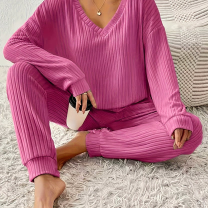 CYC Cozy Fleece-Lined V-Neck Set