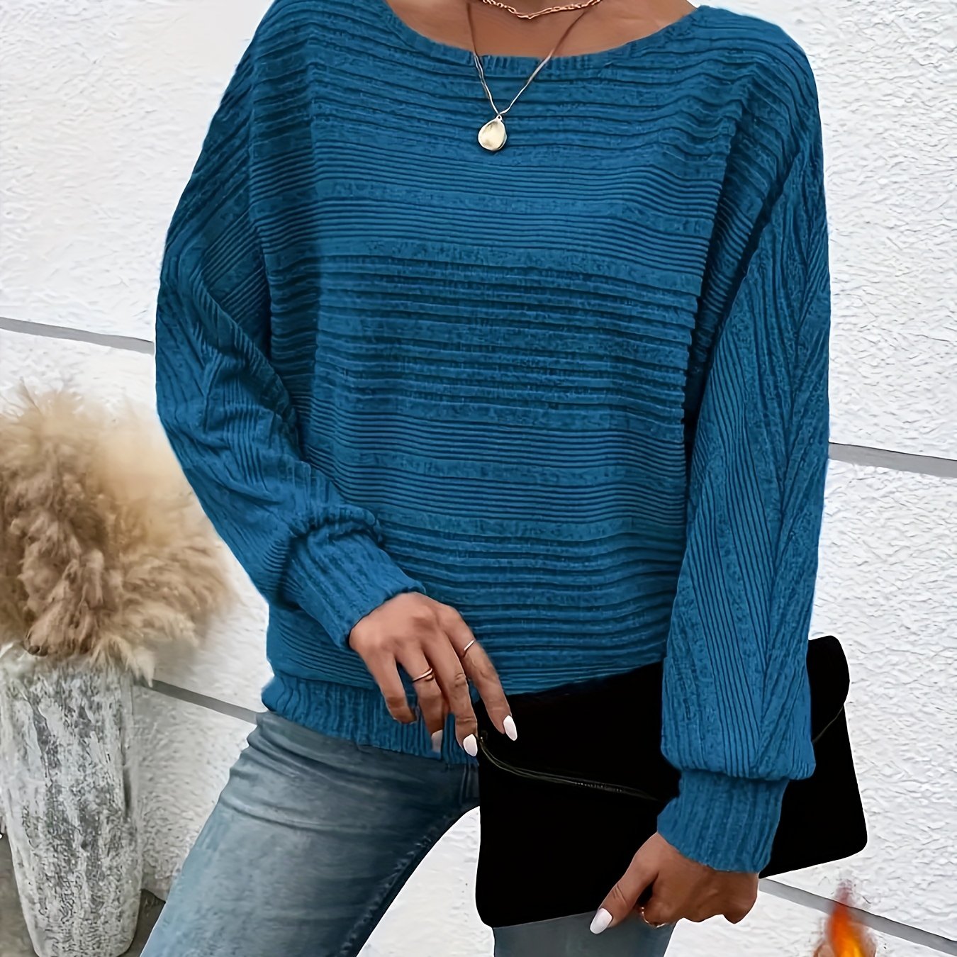 CYC Knit Crew Neck Long Sleeve Top