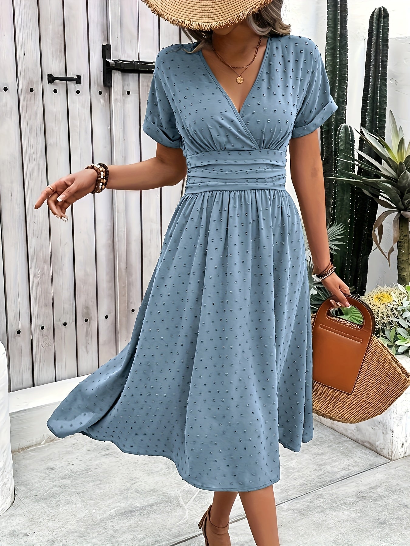 CYC V-hals midi-jurk