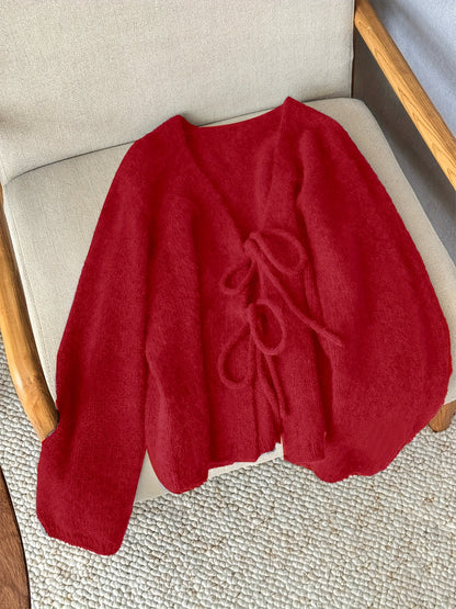 CYC Elegant V-Neck Tie Cardigan