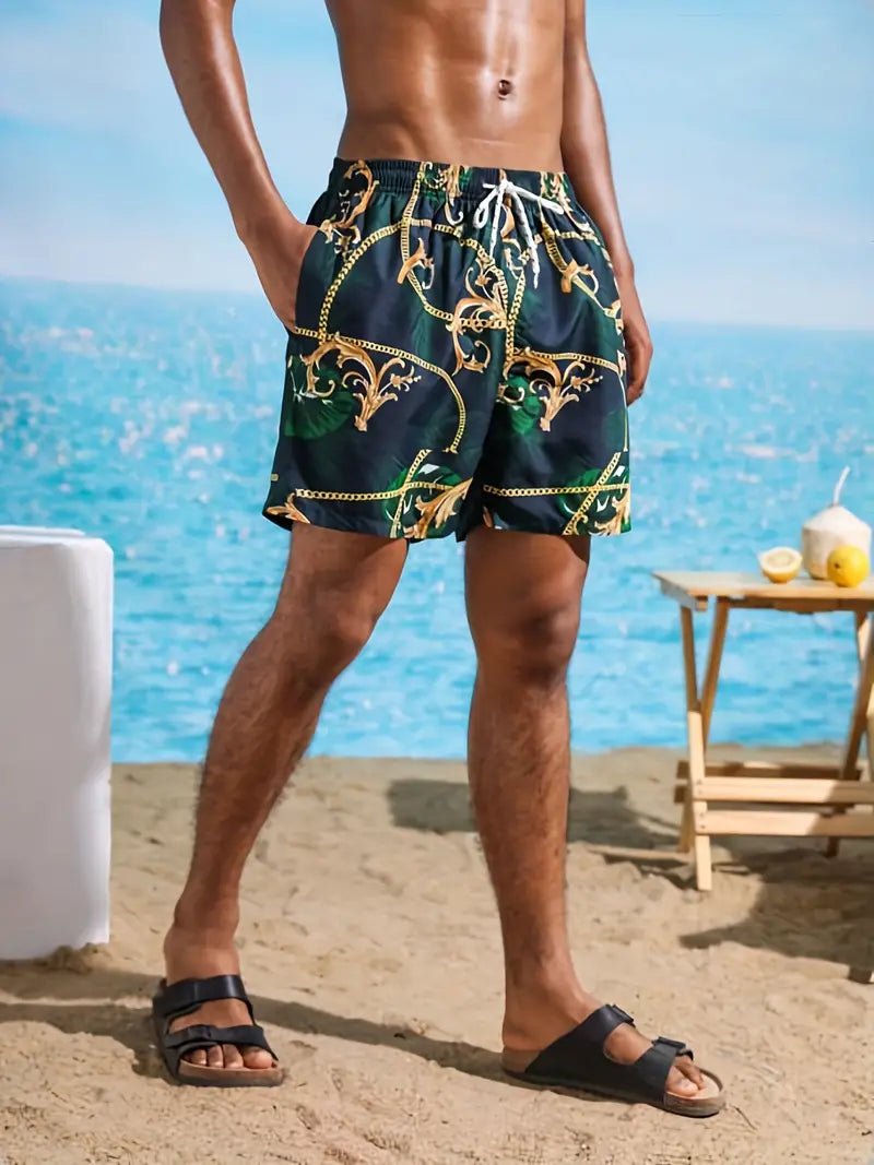 Quick - Dry Hawaiian Swim Shorts - Cafe y Calle