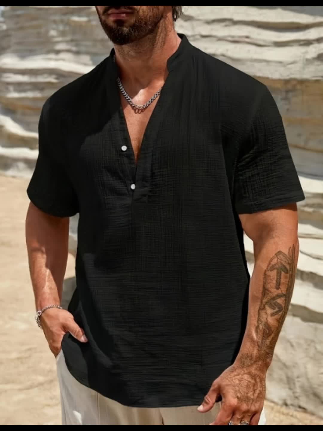 CYC - Linnen Henley -shirt