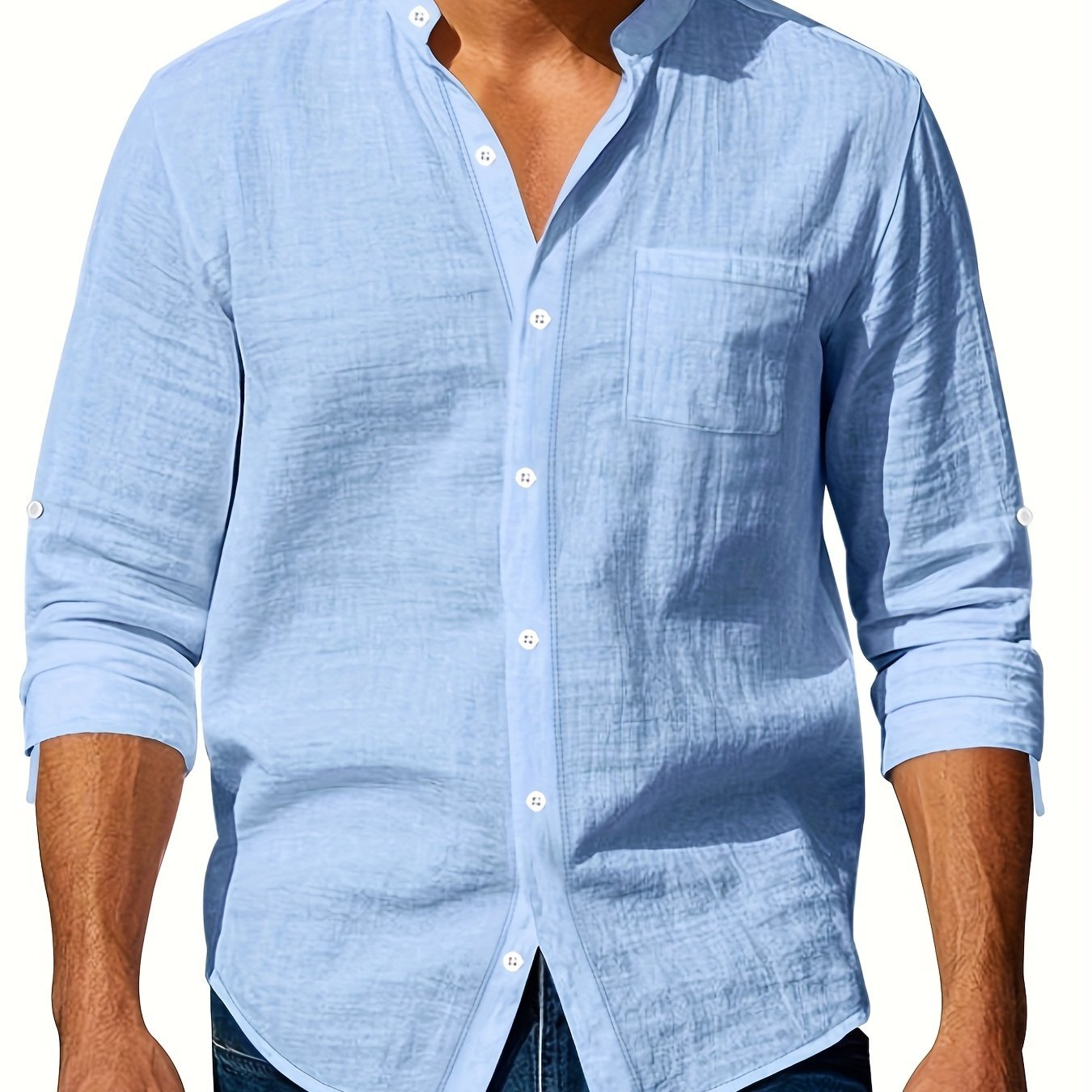 Premium Linen Henley Shirt - Cafe y Calle