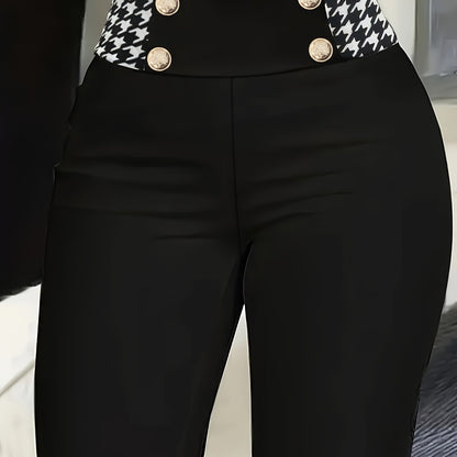 CYC Elegant Slim-Fit Houndstooth Pants