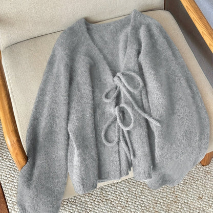 CYC Elegant V-Neck Tie Cardigan