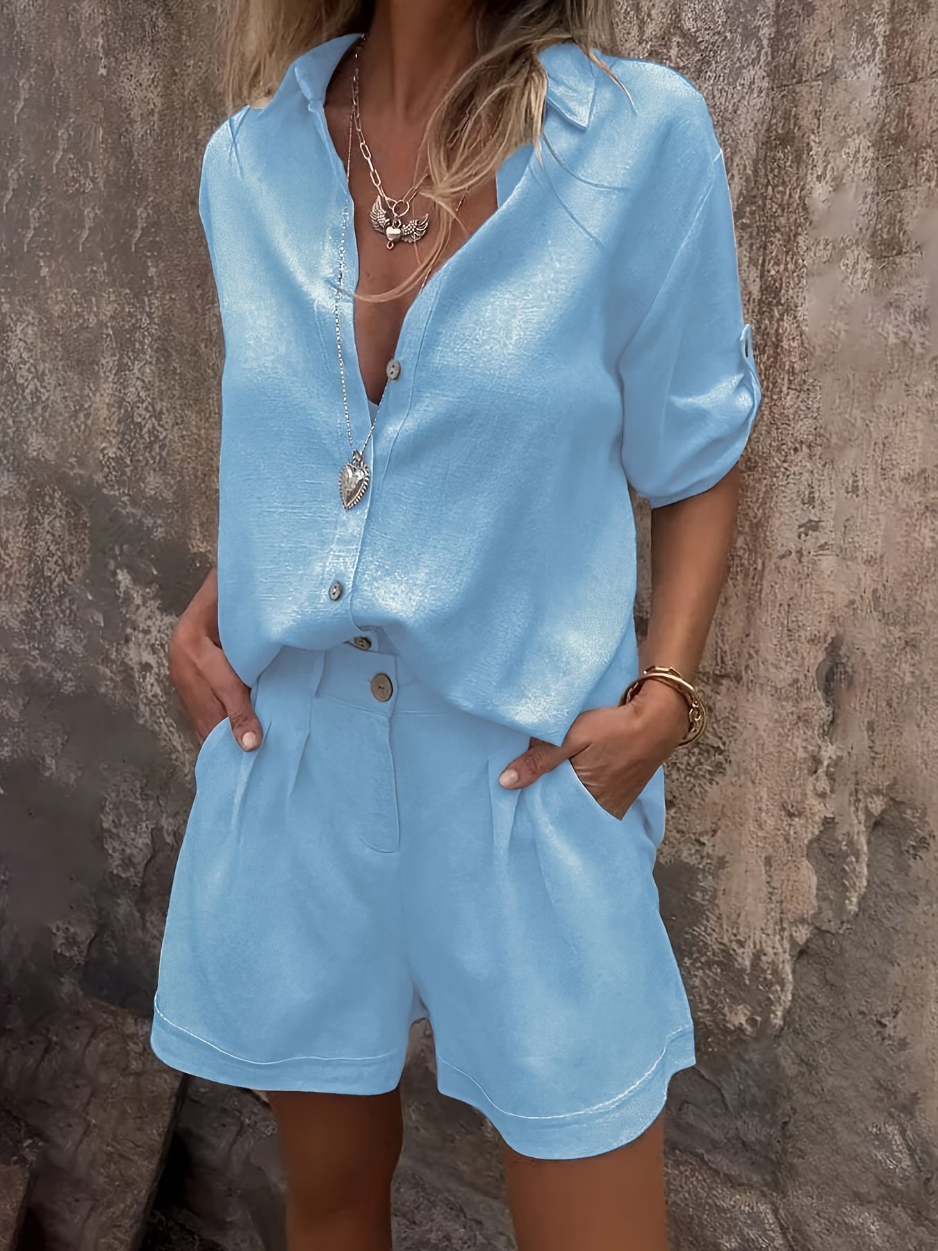 CYC Chic Linen Blend Two-Piece Set