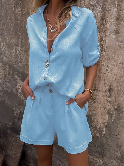 CYC Chic Linen Blend Two-Piece Set