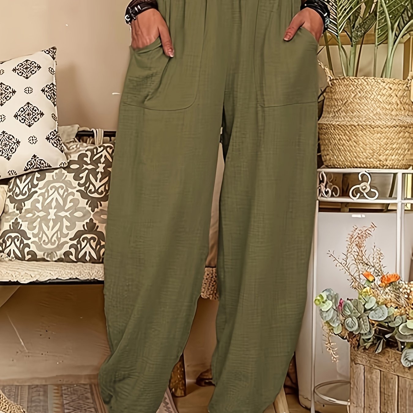 CYC linnenmix relaxte broek