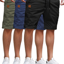 3 Solid Color Casual Shorts Set - Cafe y Calle