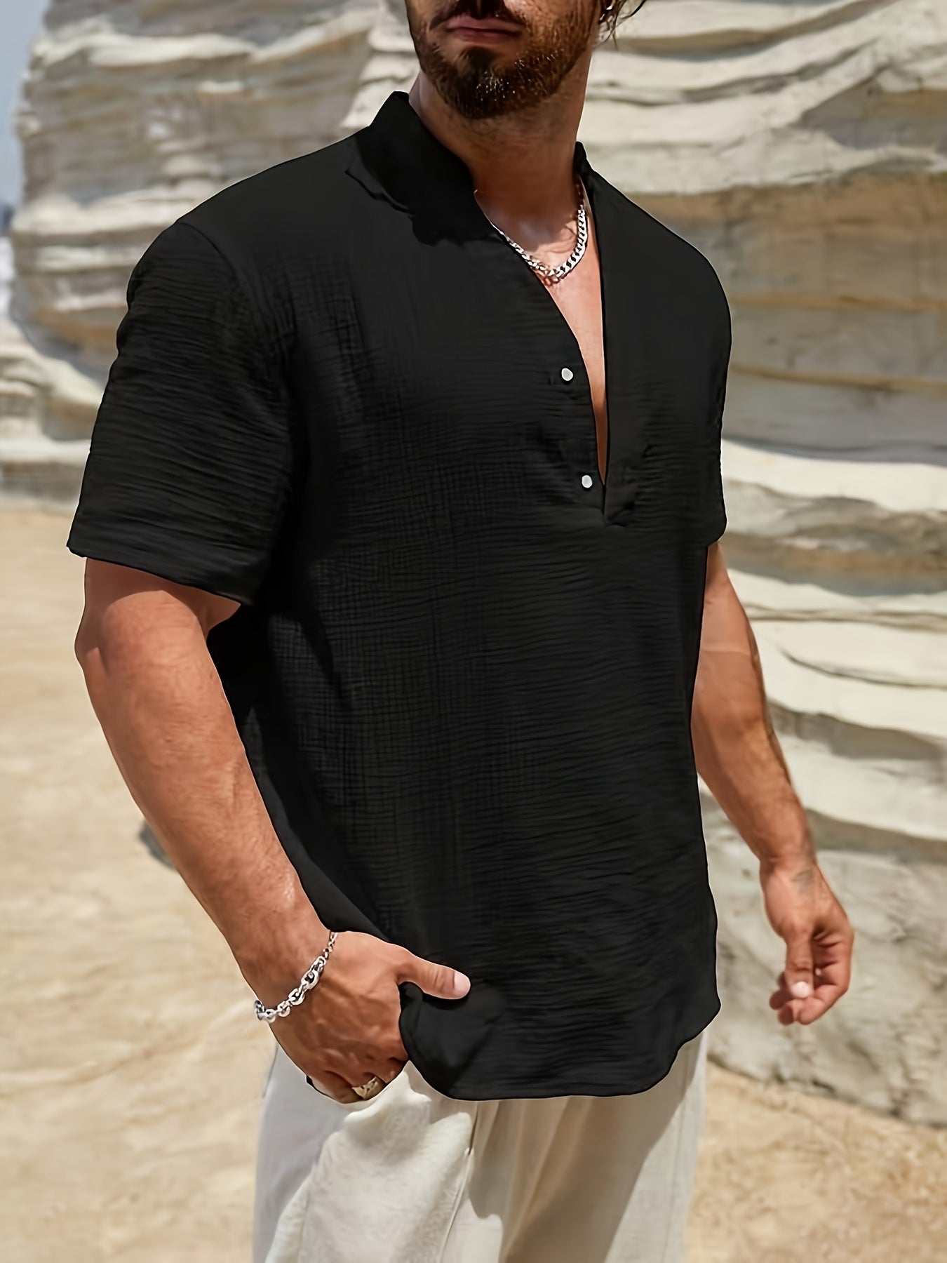 CYC - Linnen Henley -shirt