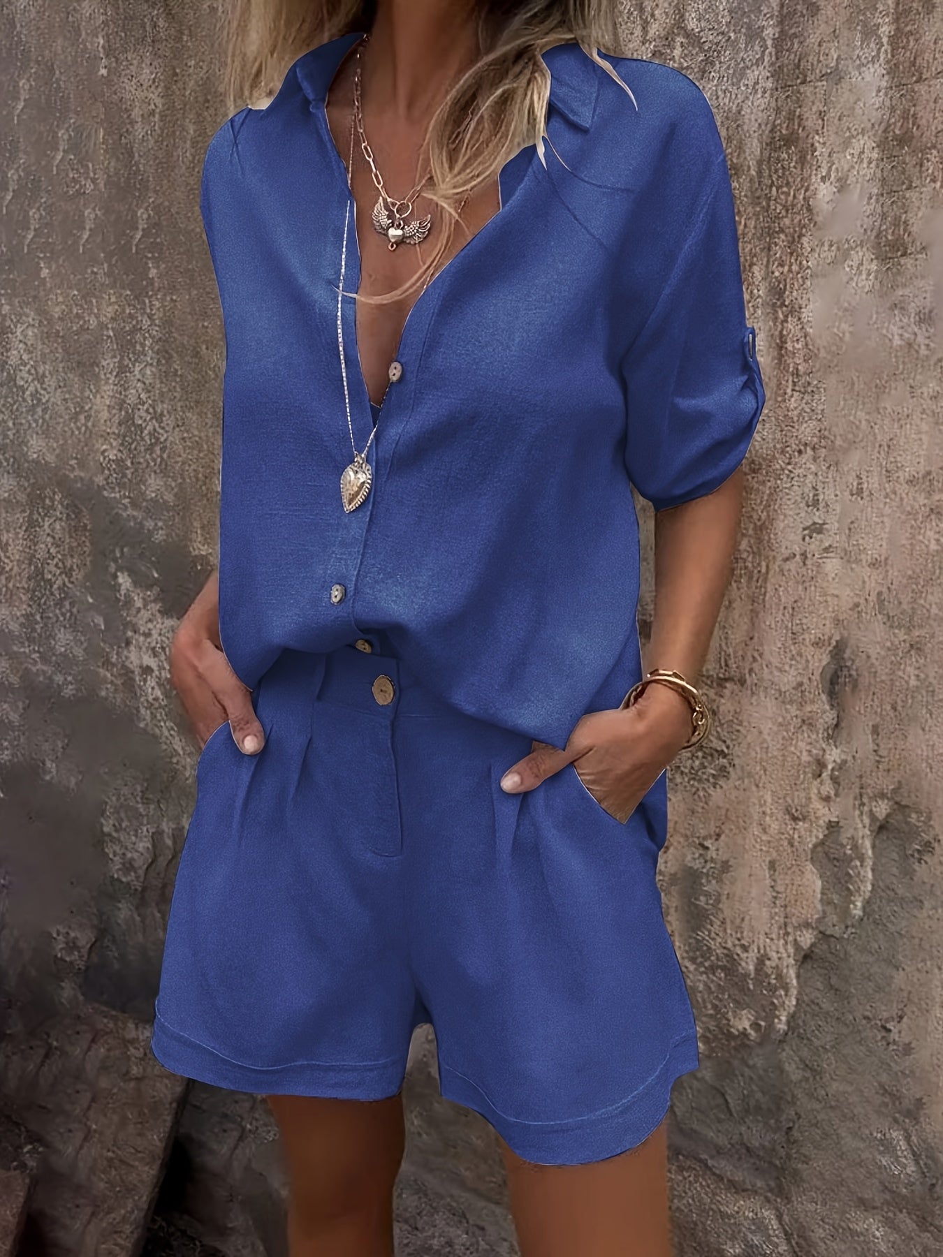 CYC Chic Linen Blend Two-Piece Set