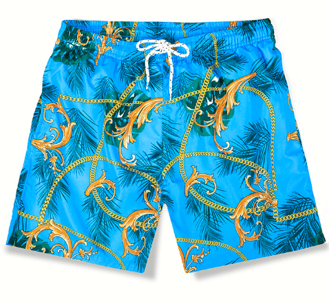 Quick - Dry Hawaiian Swim Shorts - Cafe y Calle