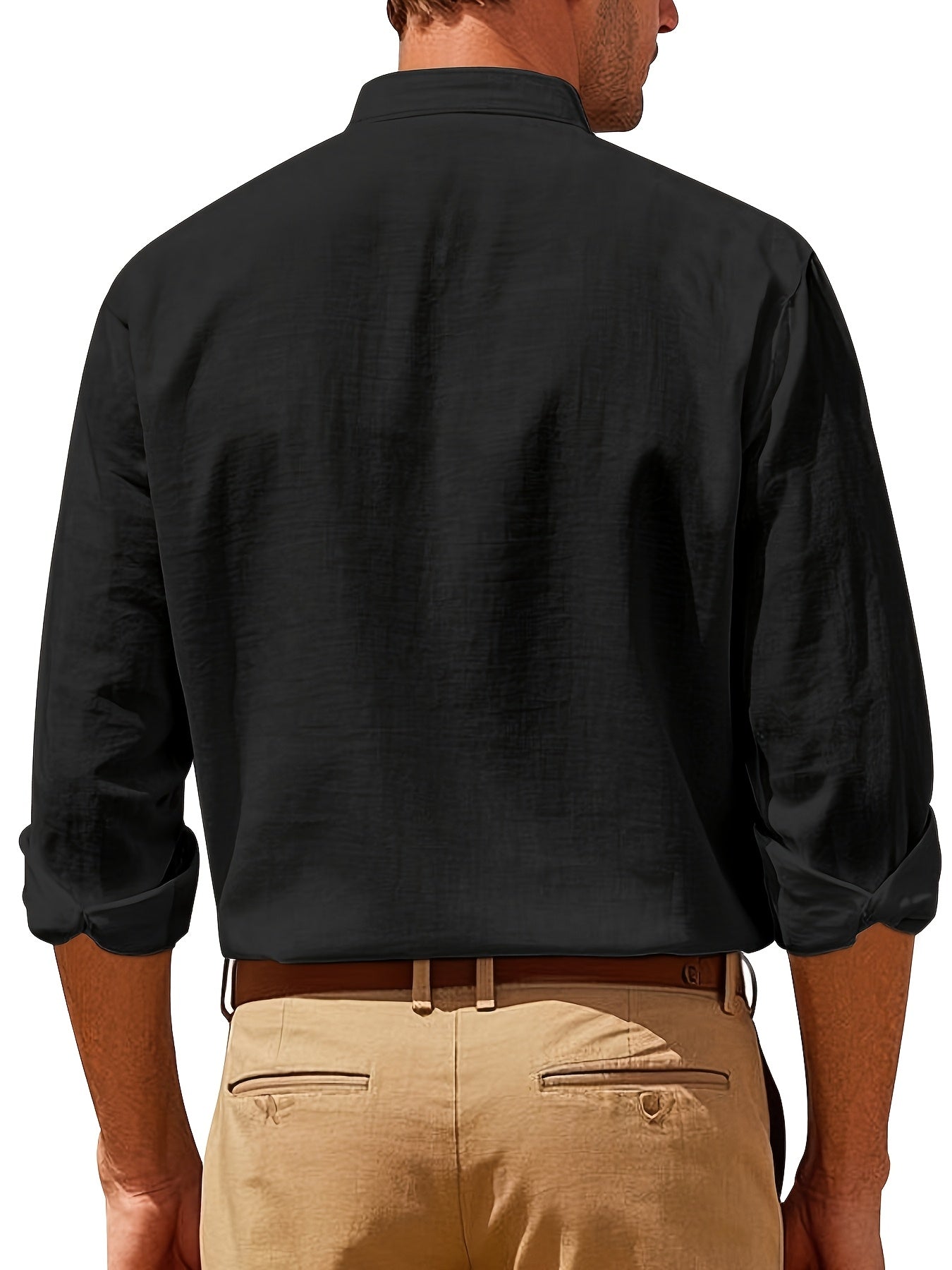 Premium Linen Henley Shirt - Cafe y Calle