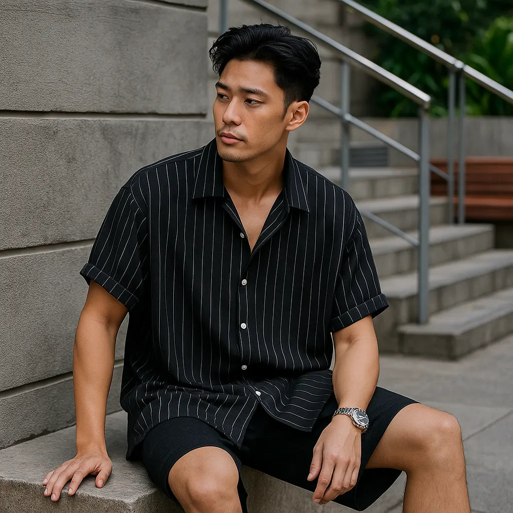 Cyc-gestreepte shirt