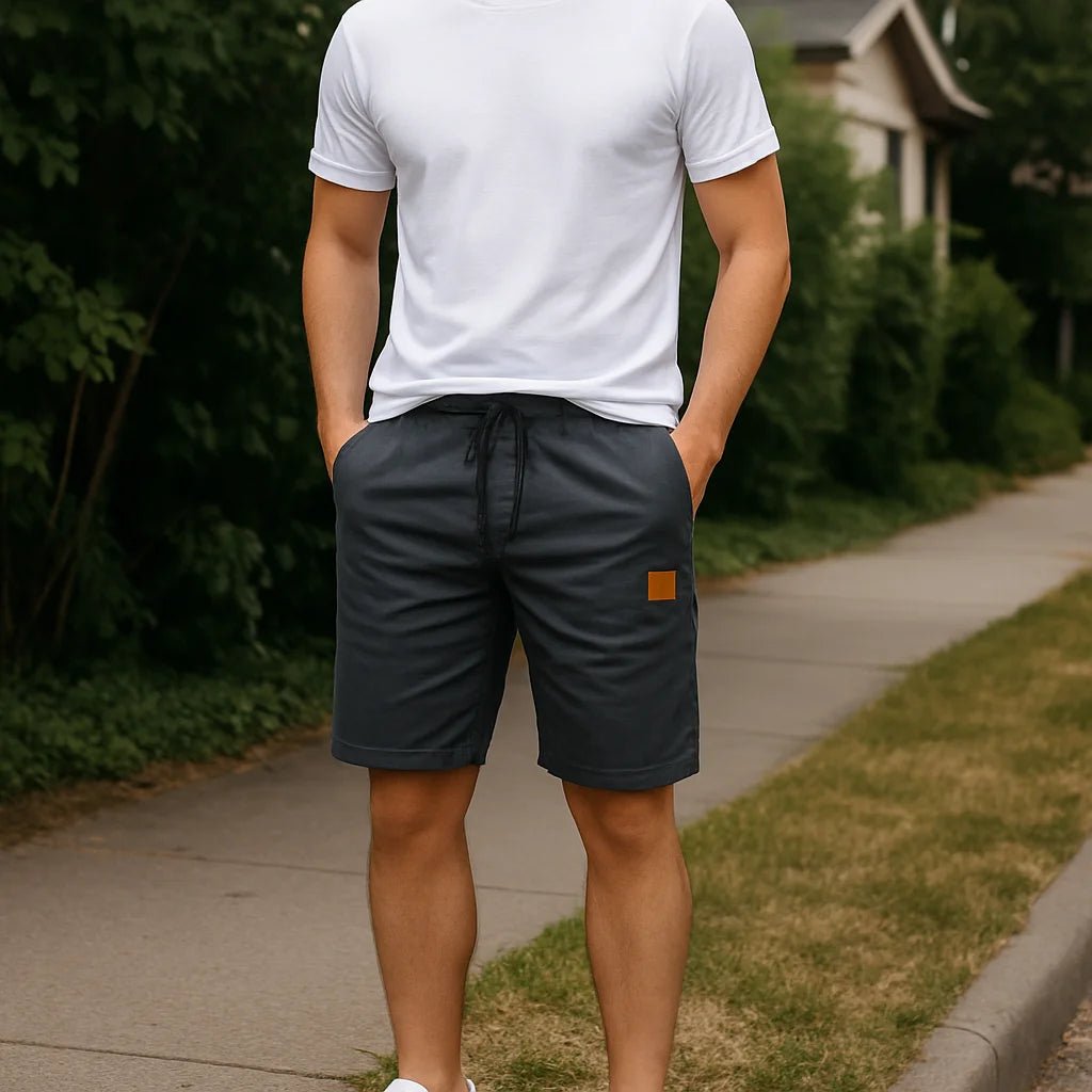 3 Solid Color Casual Shorts Set - Cafe y Calle