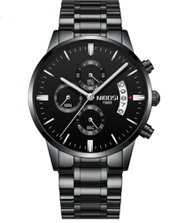 2309 All Black Silver Nails