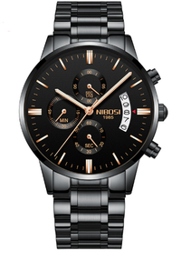 2309 All Black Rose Nails